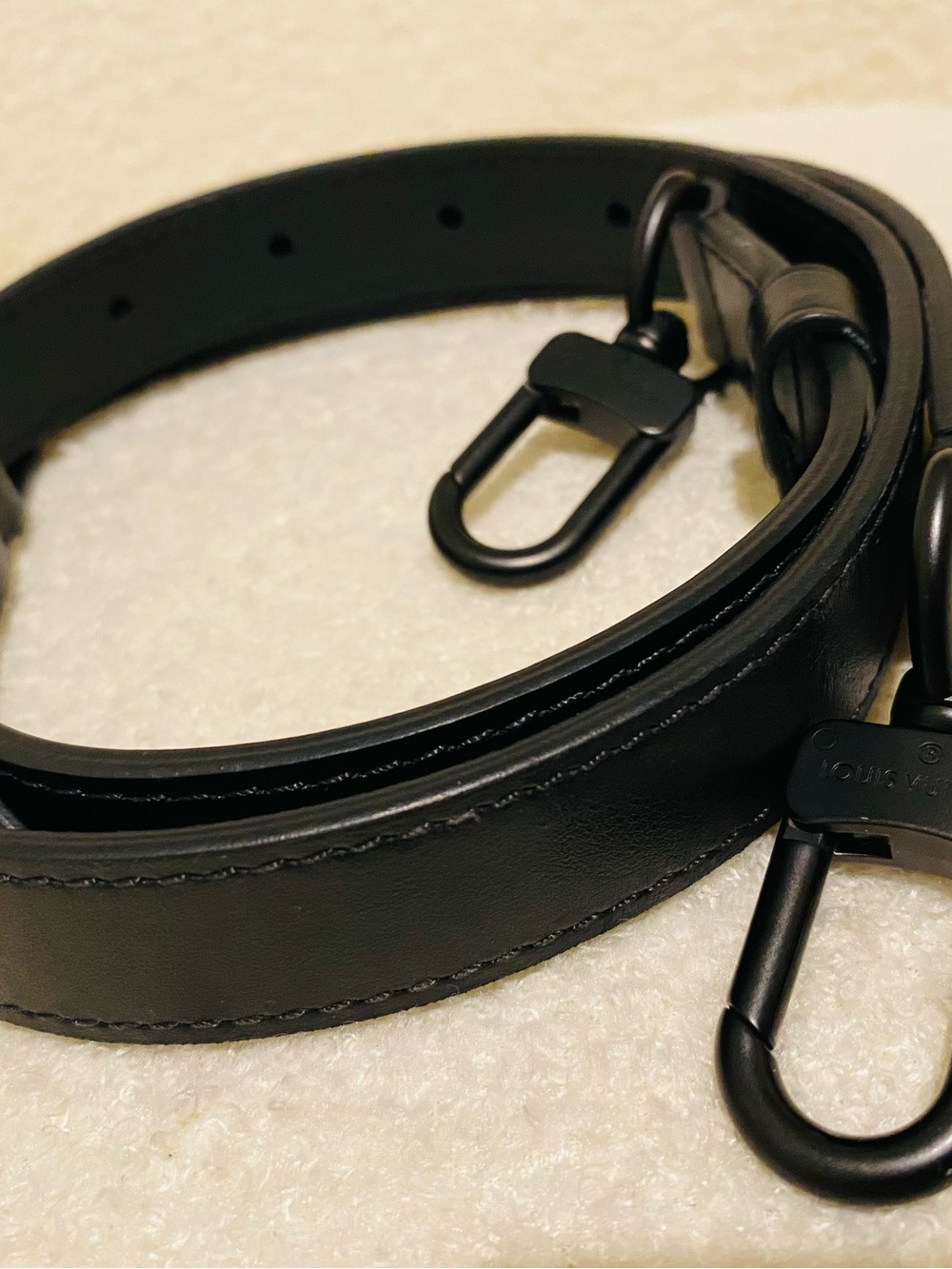 Louis Vuitton Black Leather Strap